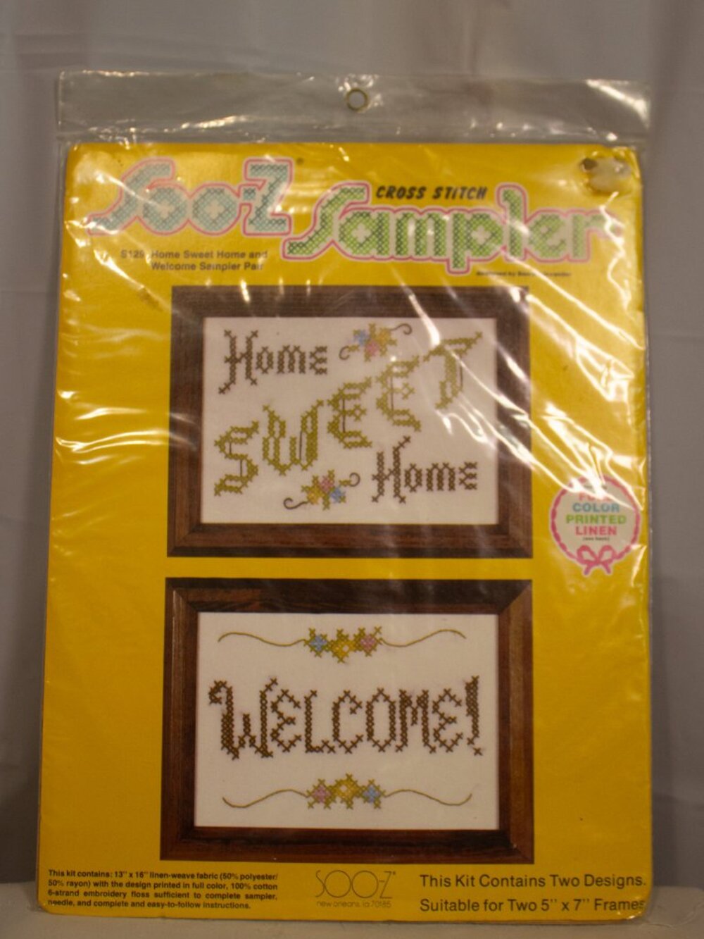 Soo-Z S129 Vintage Home Sweet Home and Welcome Sampler Pair Cross-stitch Kit